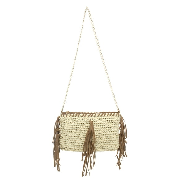 Magid Women's Paper Straw Bag with FRINGE