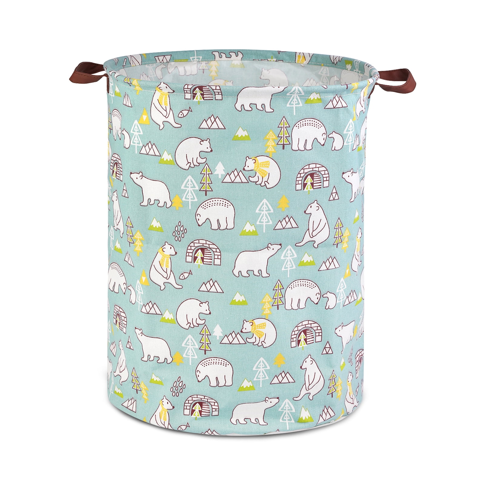 Jupean Laundry Basket, Collapsible Fabric Laundry Bag, Foldable Laundry