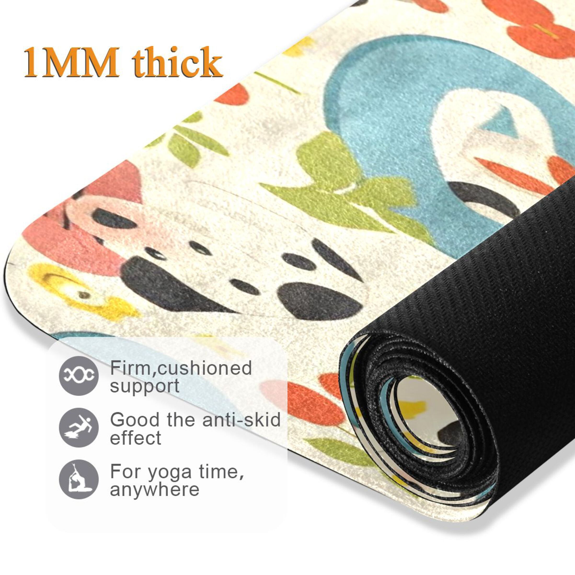 BZSMCE Yoga Mat Women Fitness Mat Guitar Float Pattern