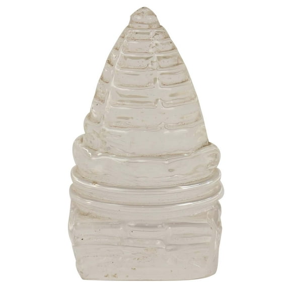 IBA Indianbeautifulart Sphatik Sumeru Yantra Clear Shri Yantras Pyramid For Good Luck & Success