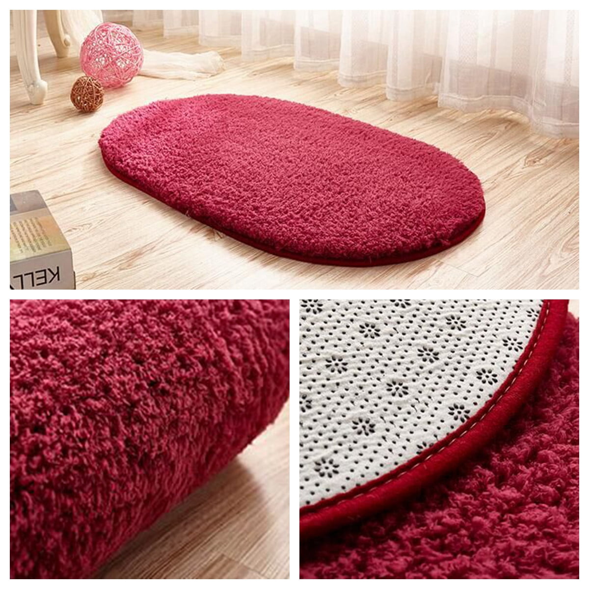 30 x 50 cm Rectangle Easy to clean Microfiber LiGG Bathroom Mat Non Slip Bath Mat Memory Foam Bathroom Carpet Purple Absorbent