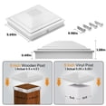 thumbnail image 2 of Post Caps SiedInlar, 5 x 5 unidades, color blanco, impermeable, paquete de 6 unidades, 2 of 6
