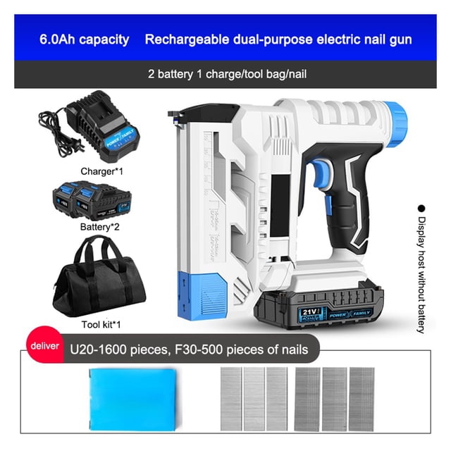 Pistolet à Ongles Électrique Rechargeable Pistolet à Ongles Tire-Ongles Droit Porte Code à Ongles F30 Pistolet à Ongles Électrique au Lithium Menuiserie