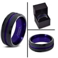 thumbnail image 3 of Mens Titanium Steel Ring Brushed Polished Band Simple Design Jewelry For Men Fashion Accessory Everyday Wear Look, 3 of 5