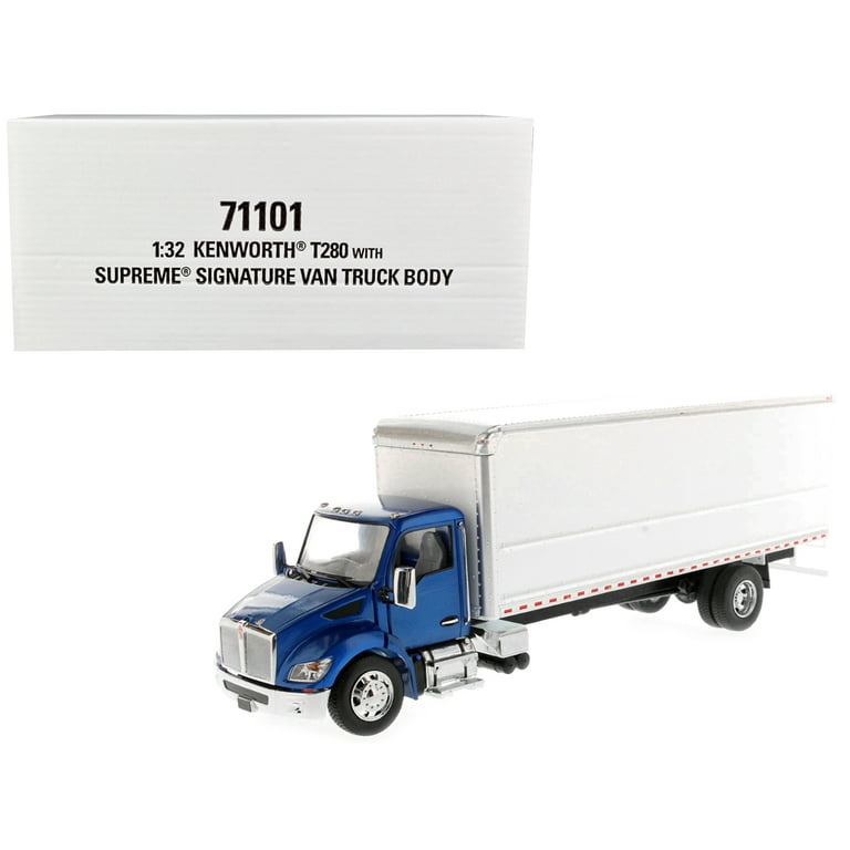 Kenworth T280 with Supreme Signature Van Truck Body Blue and