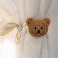 thumbnail image 3 of PCS Curtain Tie Rope, Bear Head Pattern Curtain Tiebacks for Nursery (Brown Bear), 3 of 5