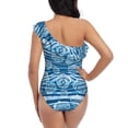 thumbnail image 5 of Pofeuu Shell Print Women's One Piece Swimsuits One Shoulder Swimwear Asymmetric Ruffle Monokinis Bathing Suits-XX-Large, 5 of 6