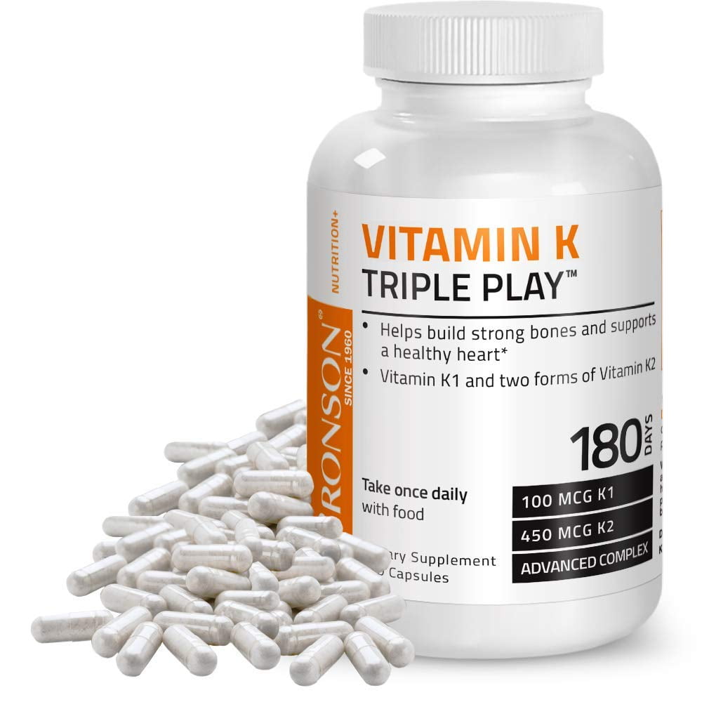 Vitamin K Triple Play (Vitamin K2 MK7 / Vitamin K2 MK4 / Vitamin K1) Full Spectrum Complex