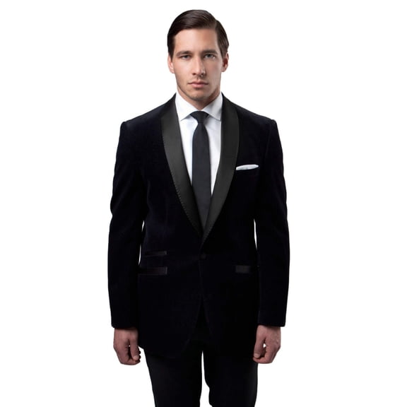 Men's Slim-Fit Tuxedo Sport Coat w/ Satin Shawl Lapel
