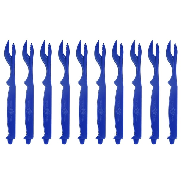 10 Piezas de Rompedores de Pierna de Cangrejo, Tenedores/Palillos para Cangrejo, Langosta, Cangrejo de Río, Gambas y Camarones (Azul)