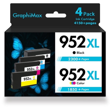 952XL Ink Cartridges Compatible for HP 952 952XL Combo Pack for OfficeJet Pro 8710 7740 8720 8210 8715 8702 7720 8730 8740 8216 8725 8700(4 Pack, Black, Cyan, Magenta, Yellow)