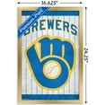 thumbnail image 3 of MLB Milwaukee Brewers - Retro Logo Wall Poster, 14.725" x 22.375", Framed, 3 of 3