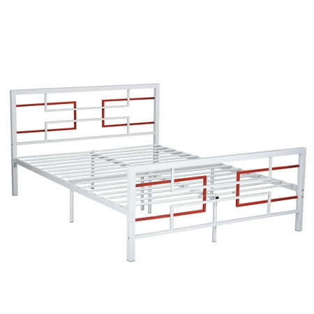 Homy Casa Twin Bed Frame Double Size Metal Platform Mattress Foundation Box Spring Single Full Canada - Homy Casa Metal Bed Frame Full Size Platform White Homy Casa Twin Bed Frame Double Size Metal Platform Mattress Foundation Box Spring Single Full Canada - Homy Casa Metal Bed Frame Full Size Platform White