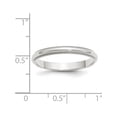 thumbnail image 2 of Sterling Silver 3mm Half Round Milgrain Size 9 Band, 2 of 2