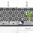 thumbnail image 3 of Pegatinas de pared para azulejos en blanco y negro, 10 unidades (6 x 6 pulgadas), pegatinas decorativas para salpicaduras de cocina y baño, calcomanías impermeables extraíbles, 3 of 5