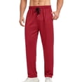 thumbnail image 2 of QATAINLAV Hiking Travel Pants for Man Athletic Outdoor Sports Quick Dry Mesh Sweatpants Straight Leg Golf Pants with Pockets Red XL, 2 of 10