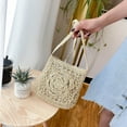 thumbnail image 2 of Smrinog Summer Straw Shoulder Bag Women Flowers Beach Woven Crossbody Purse Handbags, 2 of 7