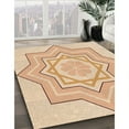 thumbnail image 2 of Ahgly Company Indoor Square Patterned Golden Blonde Gold Area Rugs, 5' Square, 2 of 6