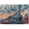thumbnail image 4 of SKYSONIC Bathroom Rug Mats Winter Train Town Print, Fluffy Plush Absorbent Bath Rugs Carpet with Non Slip Bottom for Bathroom Floor Toilet Tub and Shower, 4 of 7