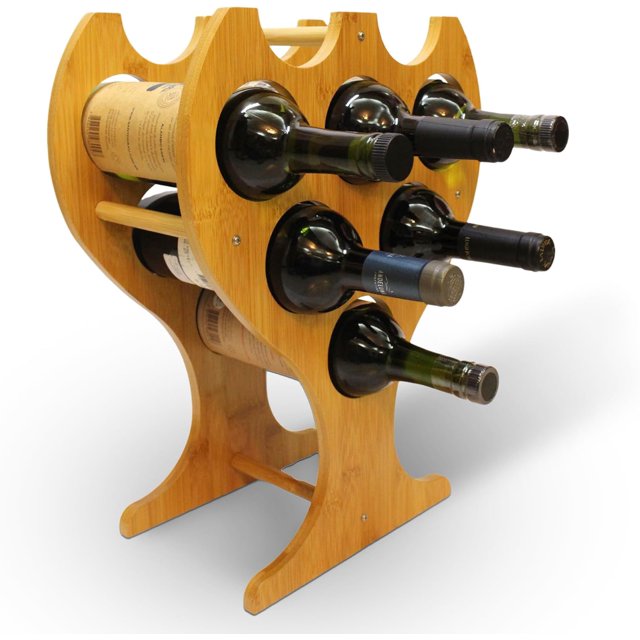 Bamboo Countertop Wine Rack - Wine Holder Countertop - Wine Rack countertop - Counter Wine Rack - Table top Wine Rack - Counter top Wine Bottle Rack