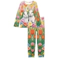 thumbnail image 3 of Suhoaziia Bunny Pajama Sets for Women Soft Pants Warmth Daily Comfy Wear Easter Day Print Graphic Size 4XL 2 PCS Sleep Set Tracksuit Snug-Fit Polyester Sleepwear, 3 of 4