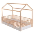 thumbnail image 2 of Cama Casa Montessori De Madera Barnizada - Individual Duduk, 2 of 4