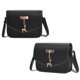 thumbnail image 3 of Bolsa Retro mujer mensajero bandolera PU simple mini de hombro/negro Ehuebsd Para Estrenar, 3 of 6