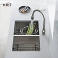 thumbnail image 5 of 33 Inch Handcrafted Undermount Double Bowl Stainless Steel Kitchen Sink with Strainers and Grids, 5 of 10