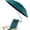 Hunter Green-1pack, variant on 2 Pack 48.6" Double Canopy Umbrella with Clamp, UPF50+ Beach Chair Umbrella with clip, 360°Adjustable Portable Outdoor Wheelchair, Patio, Golf Carts,Camping(Not Include Chair)
