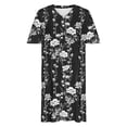 thumbnail image 4 of Enjoytime Short Summer Dresses for Women Floral Printed V-Neck Plus Size Dress Casual Short Sleeve Beach Vacation Sundress, 4 of 8