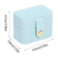 thumbnail image 3 of Nmdmisc Small Travel Jewelry Box for Ring Stud Earring,Mini Jewelry Ring Holder for Multiple Rings,Portable Jewelry Storage Organizer Case (Light Blue), 3 of 6