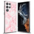 thumbnail image 1 of TalkingCase Slim Phone Case Compatible for Samsung Galaxy S22 Ultra 5G, Glossy Pink Marble Print, Thin Light, Flexible, Soft, USA, 1 of 6
