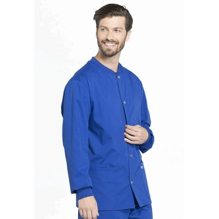 Cherokee Workwear Professionals Men Warm Up Scrubs Jacket Snap Front WW360
