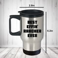 thumbnail image 3 of Rancher Gift – “Best Effin' Rancher Ever” Stainless Steel Travel Mug, 14oz Coffee Cup with Handle, Funny Present for Ranchers, 3 of 9