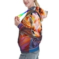 thumbnail image 2 of Daiia Color Splash Fox Portrait Pattern Women's Fashion Hoodies & Sweatshirts with Kangaroo Pocket Hooded Sweatshirt with Eye-catching Drawstrings-X-Large, 2 of 7