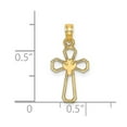 thumbnail image 3 of FB Jewels 14K Yellow Gold Cross with Dove Cut Out Pendant, 3 of 4