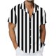 thumbnail image 5 of Ceisia Men's Vertical Stripe Short Sleeve Button Down Casual Shirt for Beach Vacation Black XL Gifts, 5 of 7