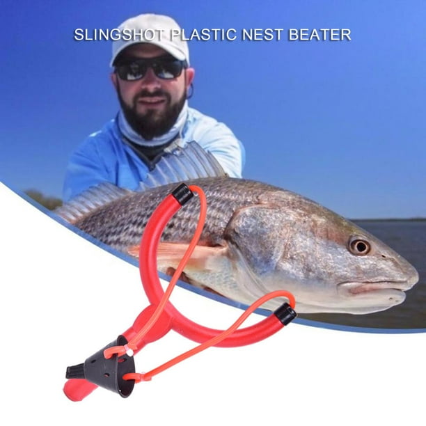 TOP.E]High-jump Slingshot Shot Carp Fishing Bait Thrower Plastic