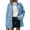 Light blue, variant on Womens Oversized Jean Jacket Casual Button Up Denim Overshirt Trendy Long Sleeve Denim Jacket Coat