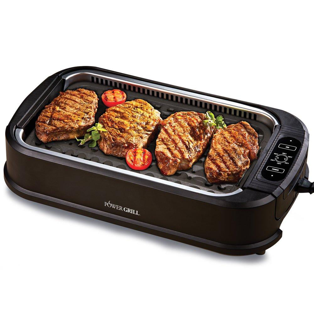 Restored PowerXL 1500W Smokeless Grill Pro with Griddle Plate Model K50547  (Refurbished) 