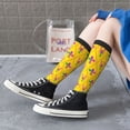 thumbnail image 5 of Naloa Mardi Gras Crayfish and Fleur de lis Thigh High Socks Extra Long Stretchy Sock Women Over Knee High Opaque Stocking Daily Wear, 5 of 6