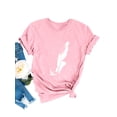 thumbnail image 3 of Nlife Women Feather Print T-shirt for Women Short Sleeve Crew Neck Summer Tee Top, 3 of 6
