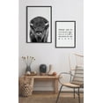 thumbnail image 7 of Kate and Laurel Sylvie Bison Portrait Black and White Framed Canvas Wall Art by Amy Peterson Art Studio, 23x33 Gray, Modern Animal Portrait Art for Wall, 7 of 7