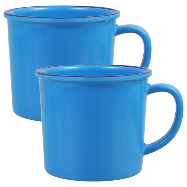 2 tazas de té esmaltadas de imitación retro para beber agua, para el hogar