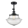 thumbnail image 1 of 201F-BK-G544-LED-Innovations Lighting-Large Oxford-3.5W 1 LED Semi-Flush Mount in Traditional Style-12 Inches Wide by 15.5 Inches High   Matte Black, 1 of 1