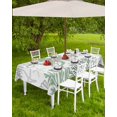thumbnail image 4 of Fsddascl Sage Green Octopus Coastal Outdoor Tablecloth - 60x84 Inch Rectangle Dining Table Cover, Nautical Coral Starfish Waterproof Outdoor Table Cloth with Umbrella Hole & Zipper for Picnic/Patio, 4 of 7