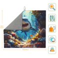 thumbnail image 2 of Dish Drying Mat, Colorful Underwater Shark Highly Absorbent Drying Matt Kitchen Counter, Dish Mat Drying Pad Dishes Drainer Mats for Kitchen Counter or Sink, 16 x 18 inch, 2 of 6