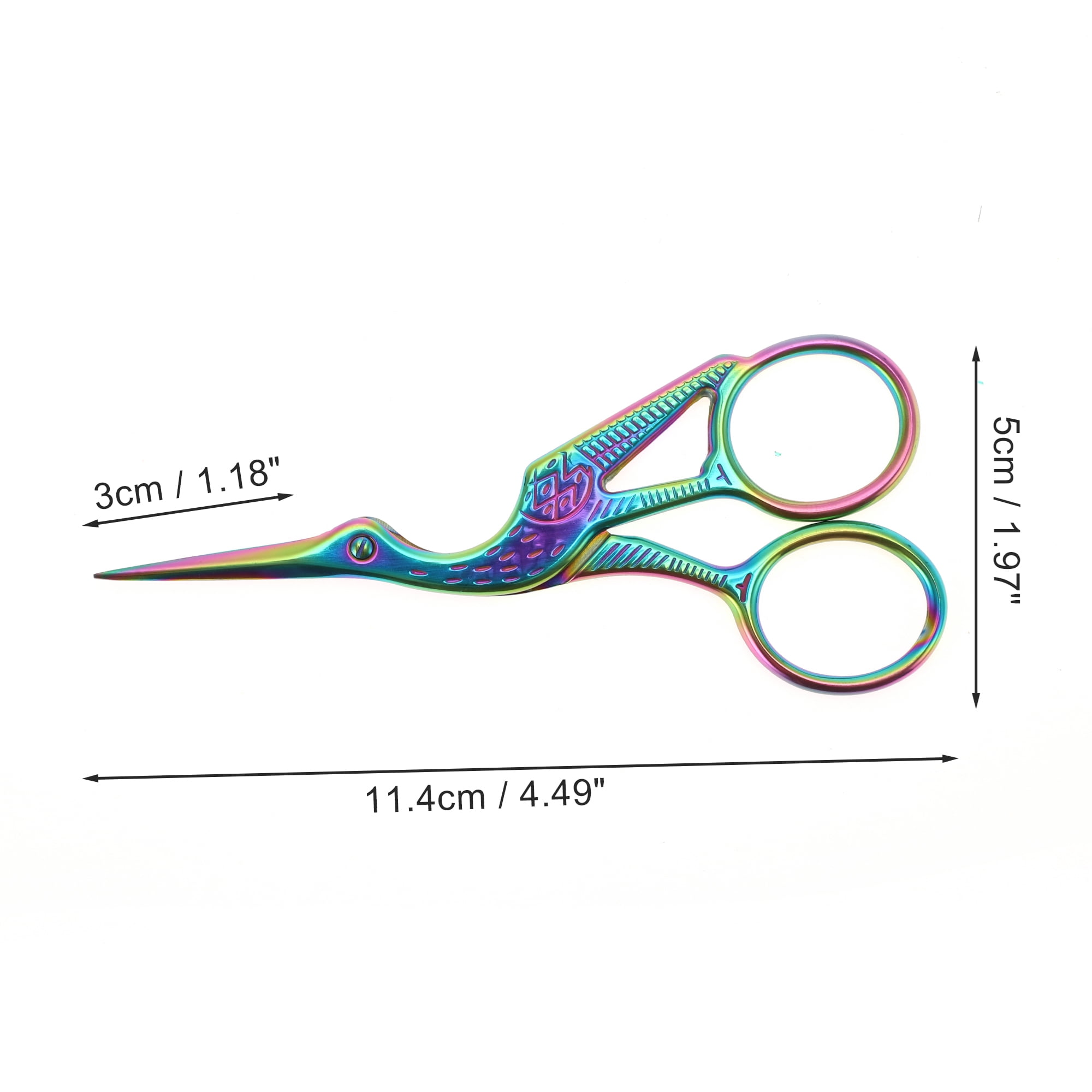 Unique Bargains 1 Pc Big Crane Scissors Facial Hair Parlor Assorted Color