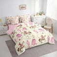 thumbnail image 4 of Manfei Pink Cowgirl Boot Twin Bedding Sets 7-Piece for Teens, Hippie Western Cactus Bedding Comforter Set, Farmhouse Horse Animal Reversible Sheet Sets, Ultra Soft Bedroom Decor, 4 of 8
