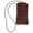 Dark Pecan, variant on Boston Leather Textured Bison Leather Eyeglass Case with Neck String